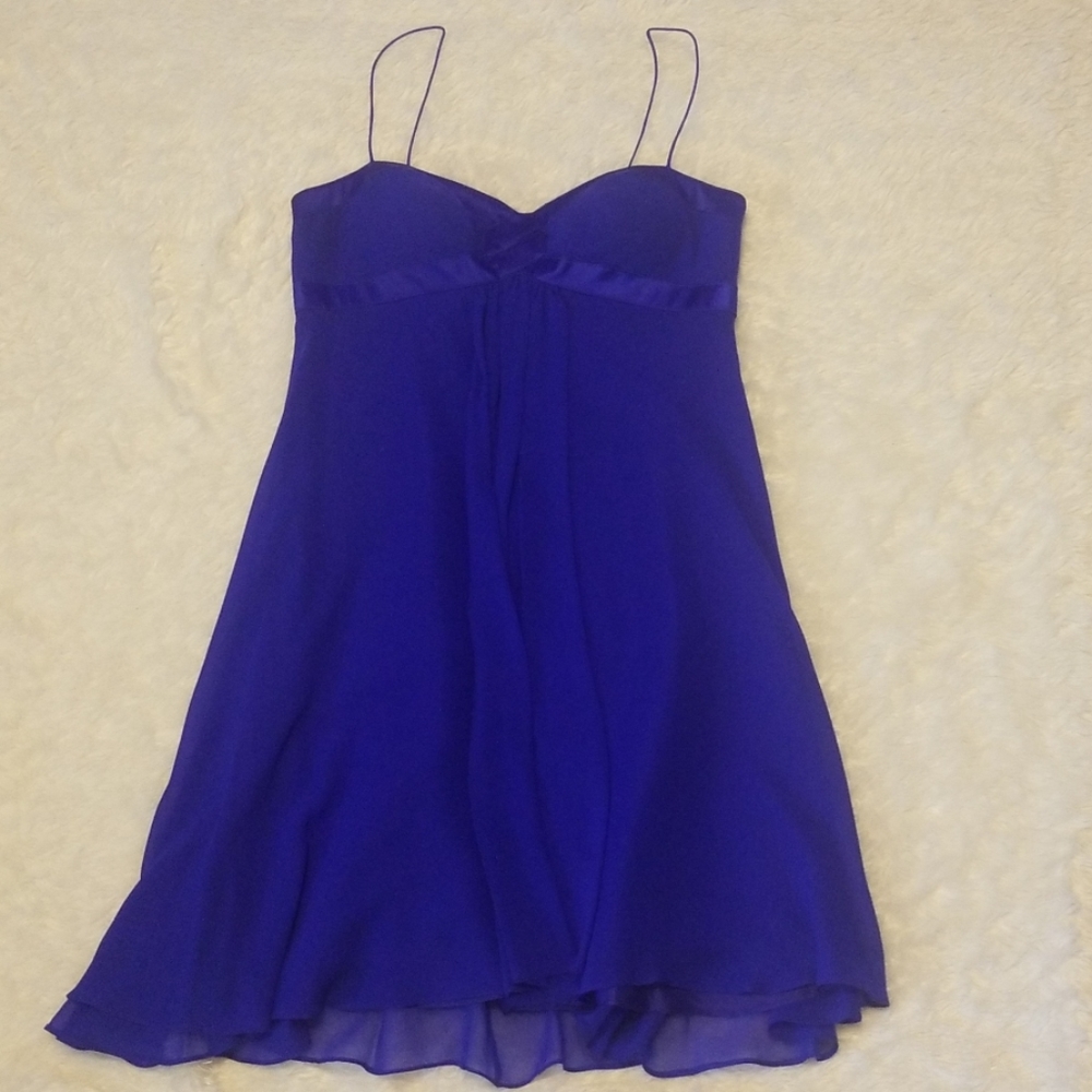 Aidan Mattox Royal Blue silk cocktail dress